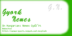 gyork nemes business card